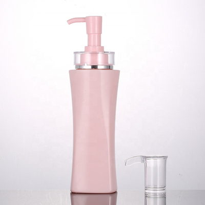 Hurtownie 350 ml 500 ml Luksusowy różowy kwadratowy żel pod prysznic do wielokrotnego napełniania Puste butelki z pompką Pojemnik na balsam do ciała