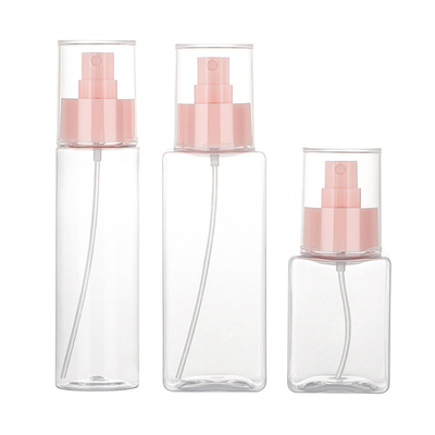 Plastikowe butelki z rozpylaczem PET 100 ml Drobna mgła Sitodruk z ustami 24 mm