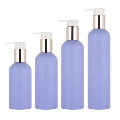 Fioletowy Cylinder Okrągły Balsam Kosmetyczny Butelka 150 ml 250 ml 300 ml OPRYSKIWACZ POMPOWY
