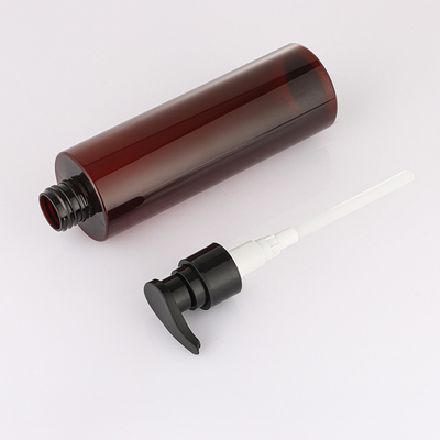 Okrągły bursztynowy szampon do butelek opryskiwacz z pompką 150 ml 200 ml 250 ml do żelu pod prysznic