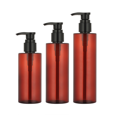 Okrągły bursztynowy szampon do butelek opryskiwacz z pompką 150 ml 200 ml 250 ml do żelu pod prysznic