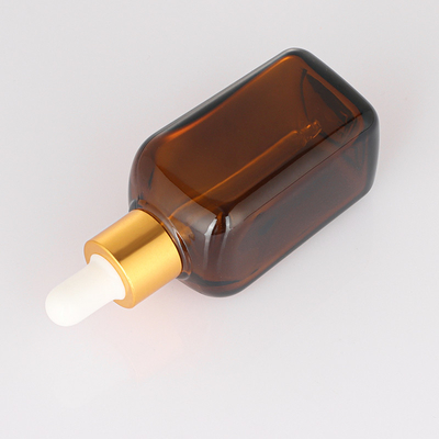 50 ml zakraplacz Pusty pojemnik na serum Kosmetyczny olejek do włosów Niestandardowe logo Szklana butelka na serum
