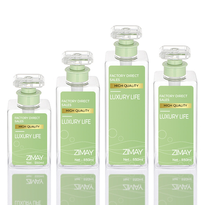 Pompa prostokątna Pusty okrągły niestandardowy olej pod prysznic Płaski 300 ml 400 ml 800 ml Butelka szamponu