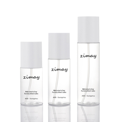 100 ml przezroczystej białej butelki balsamu kosmetycznego w kształcie cylindra