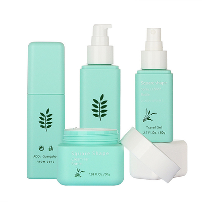 Eleganckie zielone zestawy opakowań kosmetycznych 50g 80g 100ml 160ml Prosty styl
