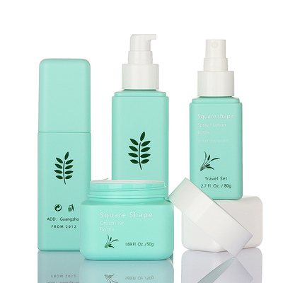 Eleganckie zielone zestawy opakowań kosmetycznych 50g 80g 100ml 160ml Prosty styl