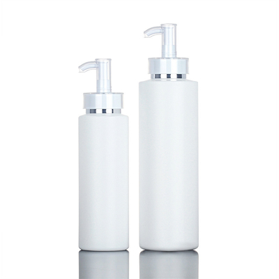 143 mm 300 ml biała okrągła butelka kosmetyczna z PE do pakowania żelu pod prysznic