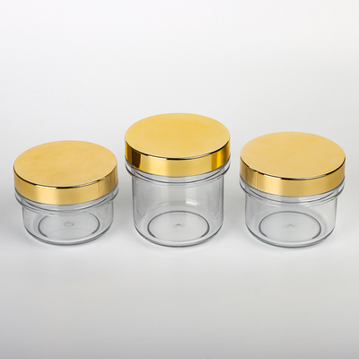 100 ml 120 ml 200 ml złota pokrywka ciało masło do twarzy krem ​​do szorowania pojemnik pusty luksusowy czarny mini słoik kosmetyczny 50 ml