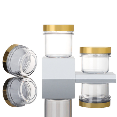 100 ml 120 ml 200 ml złota pokrywka ciało masło do twarzy krem ​​do szorowania pojemnik pusty luksusowy czarny mini słoik kosmetyczny 50 ml