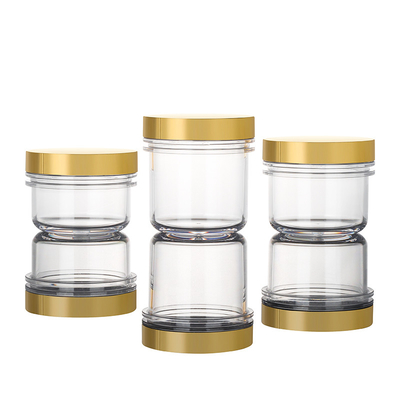 100 ml 120 ml 200 ml złota pokrywka ciało masło do twarzy krem ​​do szorowania pojemnik pusty luksusowy czarny mini słoik kosmetyczny 50 ml