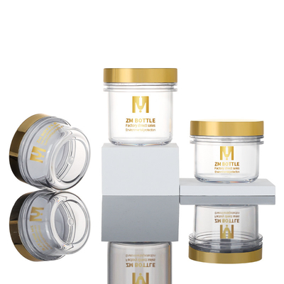 100 ml 120 ml 200 ml złota pokrywka ciało masło do twarzy krem ​​do szorowania pojemnik pusty luksusowy czarny mini słoik kosmetyczny 50 ml