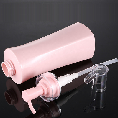 Hurtownie 350 ml 500 ml Luksusowy różowy kwadratowy żel pod prysznic do wielokrotnego napełniania Puste butelki z pompką Pojemnik na balsam do ciała