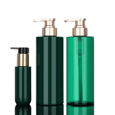 Luksusowe 16oz zielone okrągłe Kylie Skin Clear Body Hibiki Puste butelki na szampon i odżywkę 500 ml ze złotą pompką
