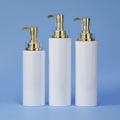 Biały okrągły pusty pojemnik na balsam bezpowietrzny Mały ekologiczny 300 ml Mini Balsam Luksusowy szampon do butelek