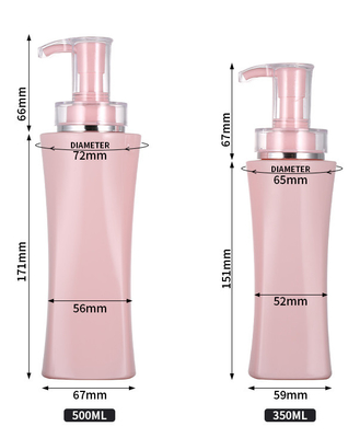 Puste 350 ml 500 ml luksusowe opakowanie balsamu do ciała Pojemnik na żel pod prysznic Różowe butelki szamponu