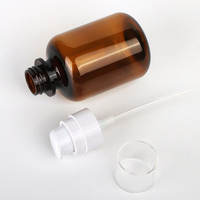 Zestawy opakowań kosmetycznych ODM, 60 ml 90 ml 130 ml bursztynowych plastikowych słoików kosmetycznych