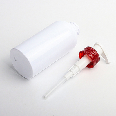 350 ml 500 ml biała czerwona pompa Pusty szampon do mycia ciała Plastikowy okrągły pojemnik Butelki z balsamem