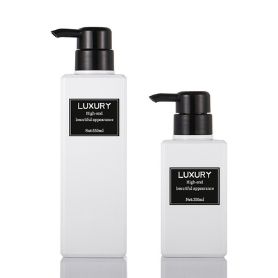 Pusta butelka na balsam kosmetyczny 200 ml kwadratowy kształt 61 mm szerokości z pompą 42 mm